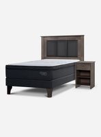 Cama Europea Tempo 1.5 Plazas + Set Muebles Rachel