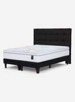 Cama Europea Art 4 Súper King + Respaldo Issey