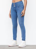 Jeans 4 Botones Super Skinny High Rise