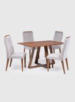 Juego Comedor Avena + 4 Sillas Megan