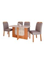 Juego Comedor Louise 4 Sillas Paola Gris