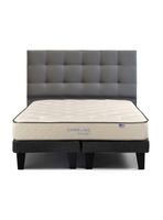 Cama Europea Dreamer 2 Plazas + Respaldo Tignes Gris