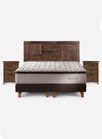 Cama Europea Nest 2 Plazas Base Dividida + Set de Muebles Dolce