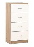 Cómoda 4 Cajones Bicolor