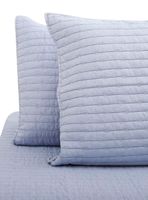 Quilt 2 Plazas Hebra Patchwork Azul