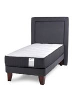 Cama Europea Dúo Pocket 1 Plaza + Respaldo