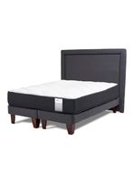 Cama Europea Dúo Pocket 2 Plazas + Respaldo
