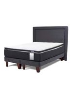 Cama Europea Dúo Pocket King + Topper + Respaldo