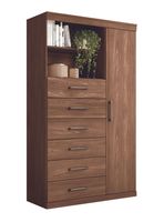 Cómoda Maraba 1 Puerta 6 Cajones Jatoba