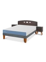 Cama Europea Excellence 2 Plazas + Set Gales Gris