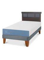 Cama Europea Excellence 1.5 Plazas Respaldo Dublin Gris