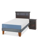 Cama Europea Excellence 1.5 Plazas Set Dublin Gris