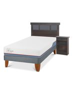 Cama Europea Excellence Plus 1.5 Plazas Set Dublin Gris