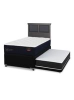 Divan Premium Black 1.5 Plazas Respaldo Torino Gris