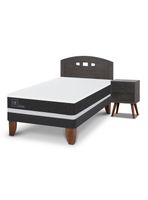 Cama Europea Ortopedic 1.5 Plazas Set Gales Gris