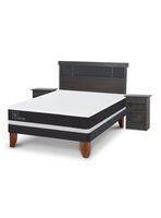 Cama Europea Ortopedic 2 Plazas Set Dublin Gris