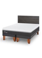 Cama Europea Ortopedic Advance 2 Plazas Base Dividida Respaldo Villarrica Gris