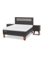 Cama Europea Ortopedic Advance 2 Plazas Munich Gris