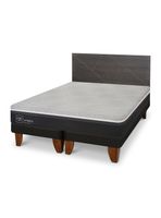 Cama Europea Hybrid Smart King Set Villarrica Gris