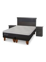 Cama Europea Hybrid Smart King Set Dublin Gris