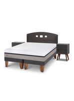 Cama Europea New Balance 2 Plazas Base Dividida Set Gales Gris