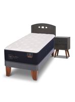 Cama Europea Premium 1.5 Plazas + Set Gales Gris