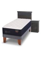 Cama Europea Premium 1.5 Plazas Set Dublin Gris