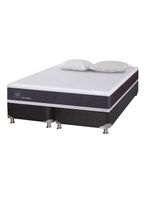 Cama Americana New Ortopedic B5 Black King + Almohadas