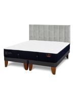 Cama Europea Premium 2 Plazas Base Dividida Respaldo Sile