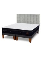 Cama Europea Super Premium 2 Plazas Base Dividida Respaldo Sile