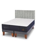 Cama Europea Grand Premium 2 Plazas Base Dividida Respaldo Sile