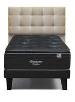 Cama Europea Dolphin 1.5 Plazas + Respaldo Tignes Arena