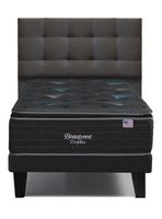 Cama Europea Dolphin 1.5 Plazas + Respaldo Tignes Marengo