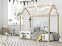 Cama Transición Madera Modelo Casita Liv Kidscool