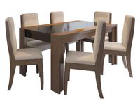 Juego Decocasa Comedor Loren + 6 Sillas Decocasa