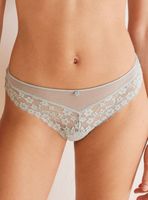 Calzón Brasileño Ancha Encaje Tejido Textura