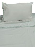 Sábanas 1.5 Plazas Bordada Verde