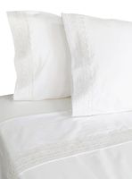 Sábanas 2 Plazas 180 Hilos Broderie Blanco