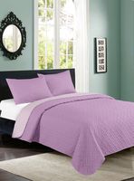 Quilt Bicolor King Plazas Morado