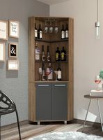 Bar Alto Esquinero Carmenere Miel Plomo TuHome