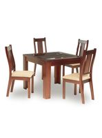 Juego de Comedor New Malaga 4 Sillas Cuadrado