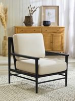 Sitial Josefa Ratán Negro/Beige