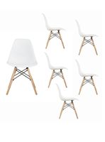 Kit 6 Sillas Badem Blanca