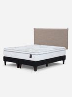 Cama Europea Art 4 King + Respaldo Mauri