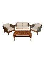 Juego de Terraza Rio 4 Piezas Beige Café