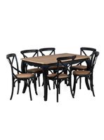 Comedor Vittoria Negro 6 Sillas Negro