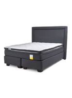 Cama Americana 2 Plazas Base Dividida Plus + Topper + Respaldo