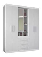 Clóset Star 5P 3C con Espejo Blanco