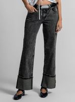 Jeans Recto Tiro Medio Clara Gris