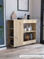 Mesón de Cocina Bi-Color Blanco-Duna 2R